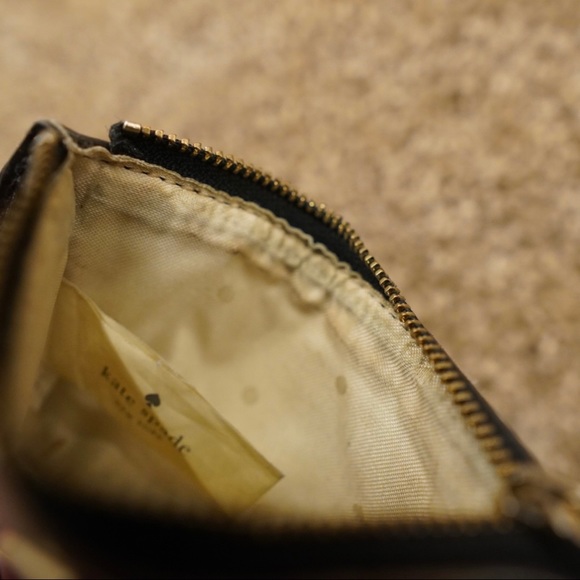 Kate Spade Black Glitter Bug Zip Pouch - Picture 8 of 8